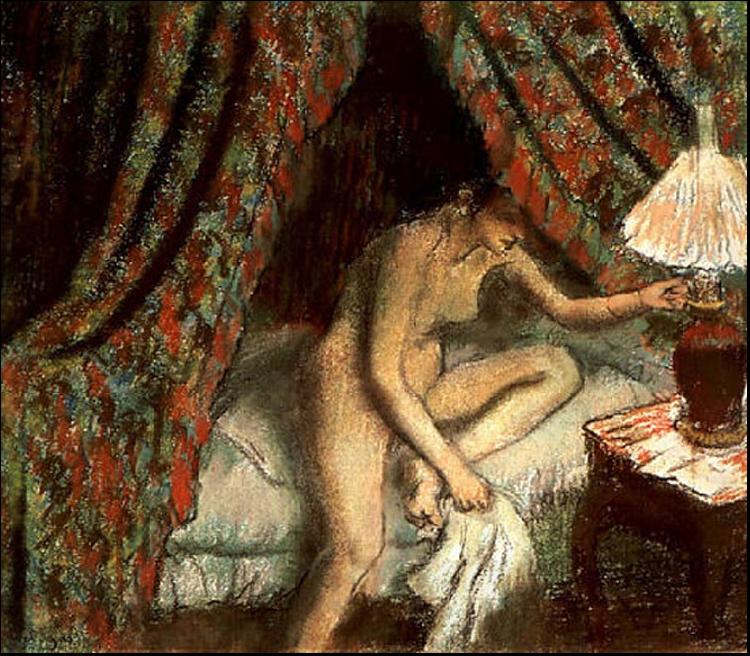 Edgar Degas Retiring oil painting picture